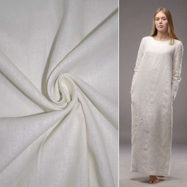 Льон молочно-сірий ш.140