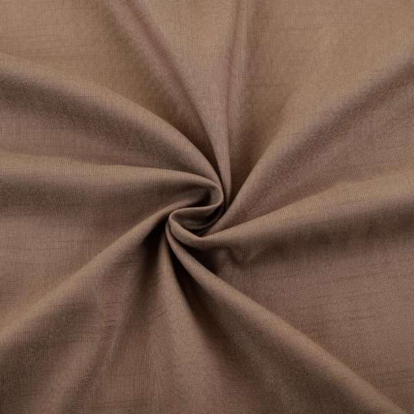 Лен стрейч с хлопком коричневый ш.145