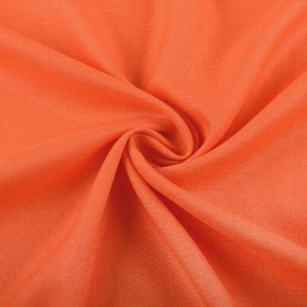 Льон стрейч з бавовною помаранчевий ш.145