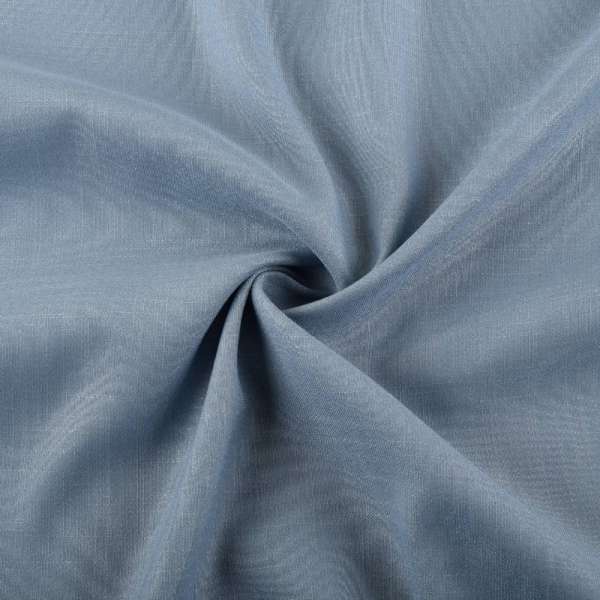 Лен стрейч с хлопком серо-голубой ш.145