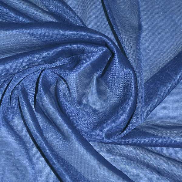 Ткань подкладочная трикотажная синяя, ш.150