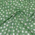 Поплин структурный зеленый в белые яблоки ш.150