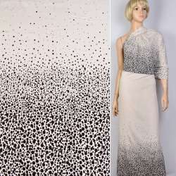 Поплин рапорт бело-черный в черные пятна ш.147