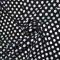 Поплин диллон черный в белый горох ш.150