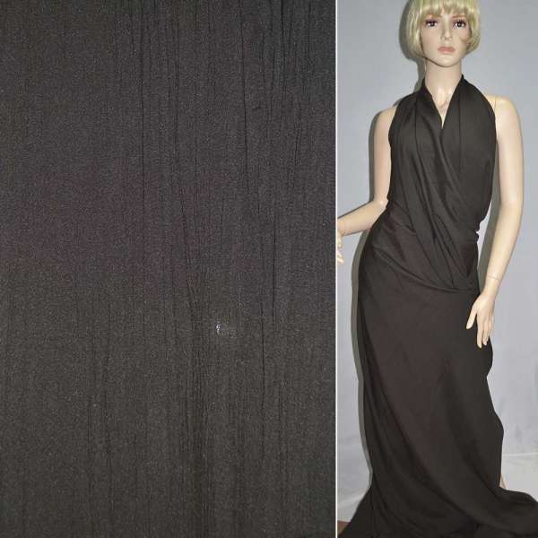 Поплин жатый коричневый ш.140