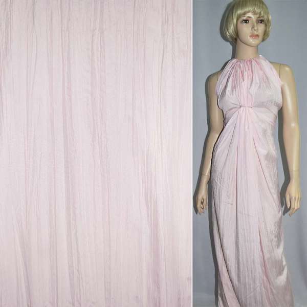 Поплин жатый бледно-розовый ш.140