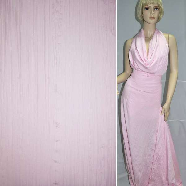 Поплін жатий рожевий ш.140