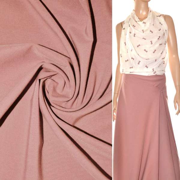 Поплин стрейчевый розово-серый ш.150