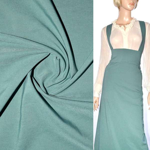 Поплин стрейчевый зелено-серый ш.150