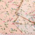 Поплин персиковый, мелкие розочки, ш.151