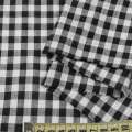 Рубашечная ткань в клетку черно-белую, ш.145