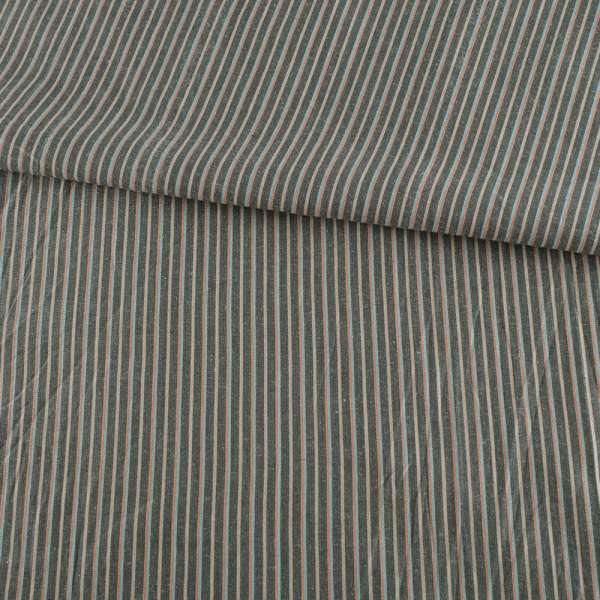 Рубашечная ткань в полоску бежевую и оранжево-голубую, серая, ш.145