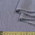 Віскоза сорочкова в клітину дрібну синю, біла, ш.152