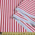 Віскоза сорочкова в смужку 4 мм червону, біла, ш.147