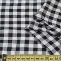 Батист сорочковий стрейч в клітину білу, чорну, ш.157