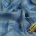 Хлопок рубашечный в клетку сине-серую, ш.150