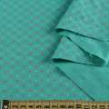 Коттон рубашечный в рисунок мелкий, бирюзовый, ш.140