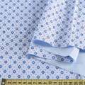 Коттон рубашечный в рисунок мелкий, голубой, ш.140
