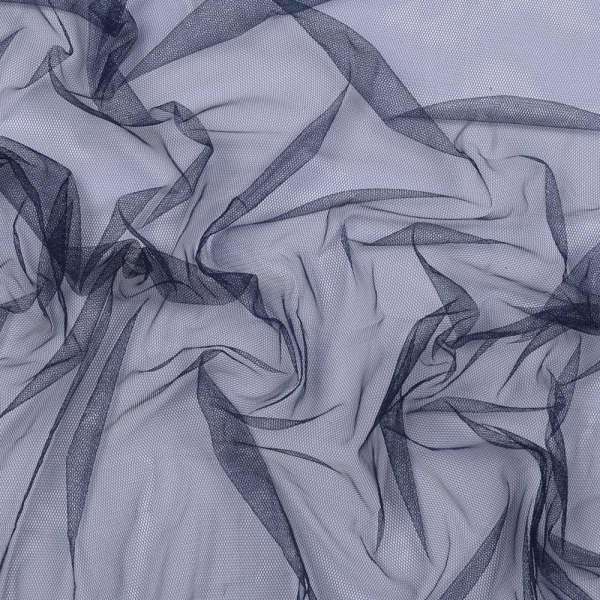 Сетка мягкая тонкая синяя темная (оттенок), ш.160