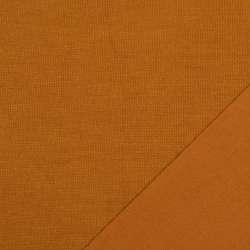 Трикотаж костюмный двухсторонний оранжево-коричневый, ш.150