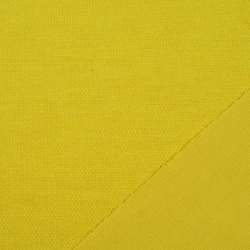 Трикотаж костюмный двухсторонний горчично-желтый, ш.150