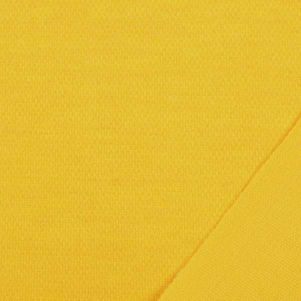Трикотаж костюмний двосторонній жовтий, ш.150