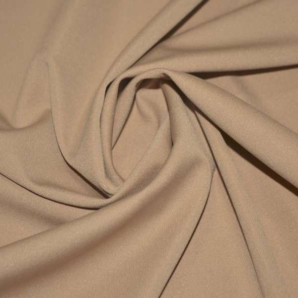 Трикотаж костюмный облегченный бежево-рыжий ш.160