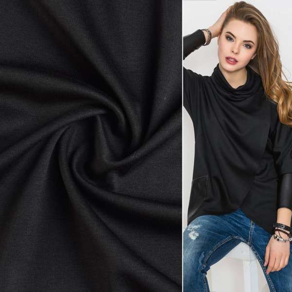 Трикотаж французький чорний ш.147