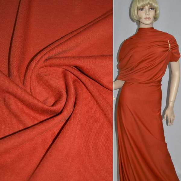 Трикотаж французький оранжево-кораловий ш.170