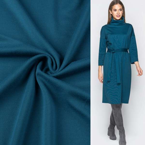 Трикотаж французький бірюзовий темний ш.174