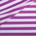 Трикотаж с вискозой в полоски 9мм белые и сиреневые ш.177