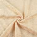 Трикотажное полотно пшеничное в жатую полоску ш.140