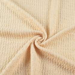 Трикотажное полотно пшеничное в жатую полоску ш.140