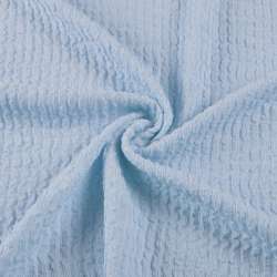 Трикотажное полотно голубое в жатую полоску ш.150