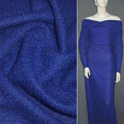 Трикотаж вязаный двухсторонний акриловый синий ш.165