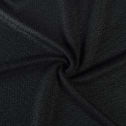 Трикотаж вязаный двухсторонний акриловый черный ш.165