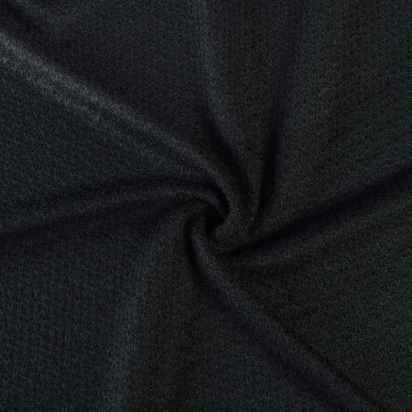 Трикотаж вязаный двухсторонний акриловый черный ш.165