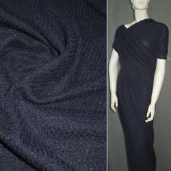 Трикотаж вязаный двухсторонний акриловый синий темный ш.160