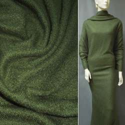 Трикотаж вязаный двухсторонний акриловый зеленый ш.165