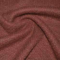 Трикотаж вязаный двухсторонний акриловый коричнево-красный ш.170