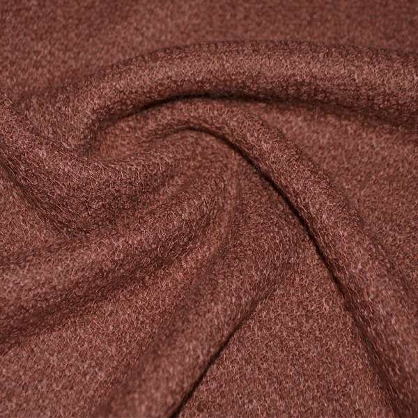 Трикотаж в'язаний двосторонній акриловий коричнево-червоний ш.170