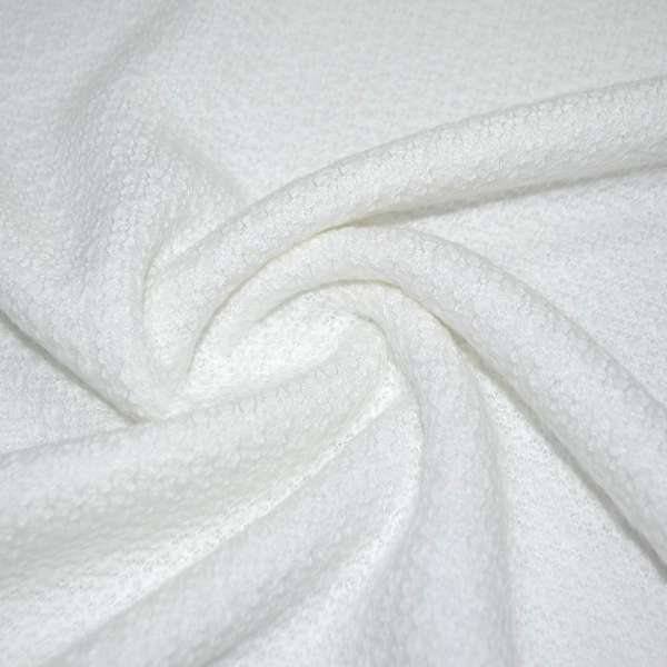 Трикотаж вязаный двухсторонний акриловый белый ш.166