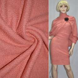 Трикотаж вязаный двухсторонний акриловый коралловый ш.170