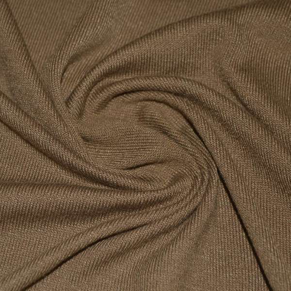 Трикотаж акриловый бежево-коричневый ш.180