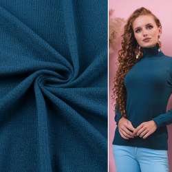 Трикотаж с вискозой сине-лазурный ш.170