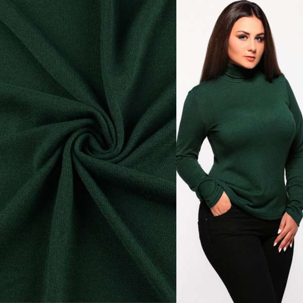 Трикотаж з віскозою зелений темний ш.170