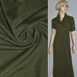 Трикотаж с вискозой зеленый темный ш.180