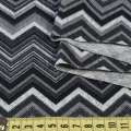 Трикотаж серый черно-серый зигзаг, ш.170