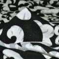 Трикотаж білий з чорною абстракцією ш.170