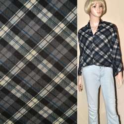 Трикотаж в серо-черно-бежевые ромбы ш.165